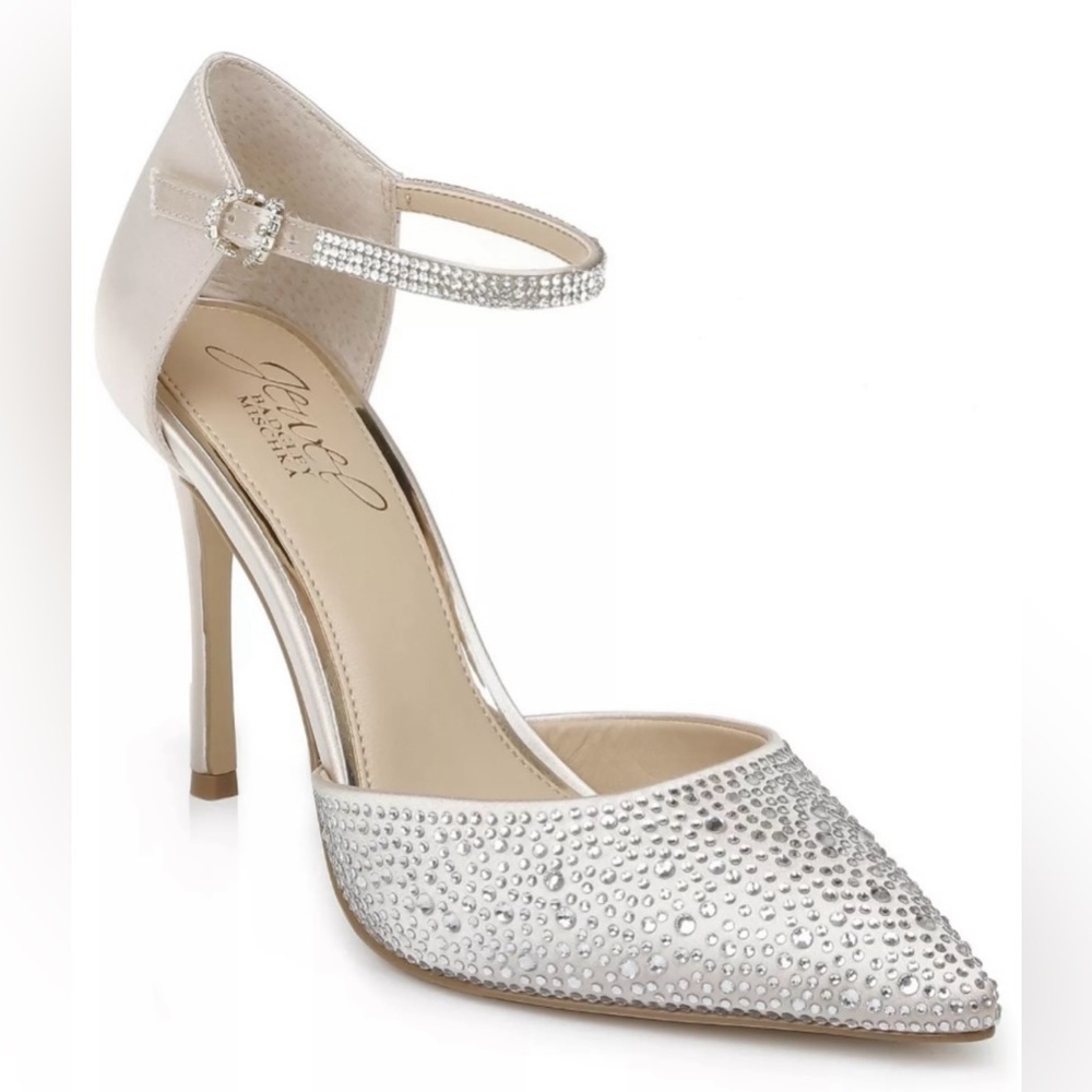 NEW Badgley Mischka Women’s Jailene Rhinestone Evening Pumps Size 8.5M